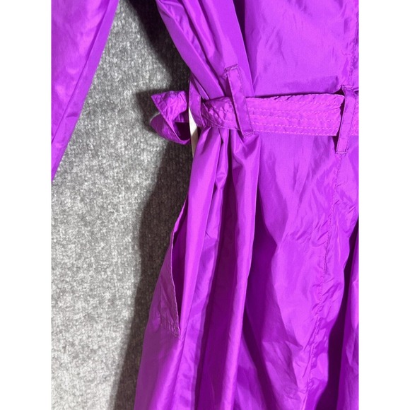 Vintage Woolrich Full Length Windbreaker Rain Trench Coat Womens‎ Size M Fuchsia - Picture 7 of 12